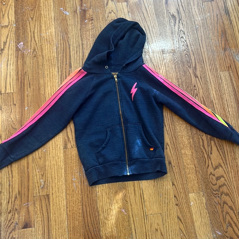 Aviator nation kids zip up sweatshirt navy